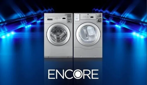 Commercial laundry equipment for self-operated laundry service