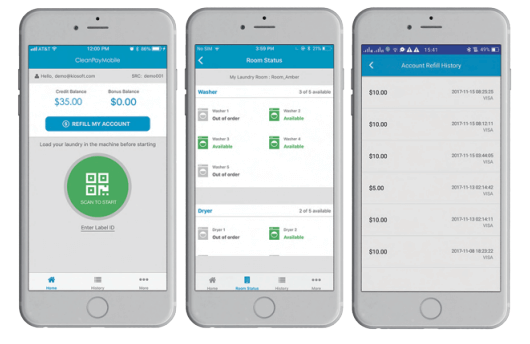 CleanPay Mobile App Laundry Payment Technology Solution