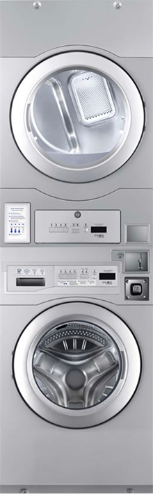 Stackable Washer Dryer Commercial Coin Laundry Machine Unit