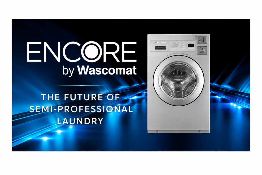 Wascomat Encore commercial washing machine for apartment laundry